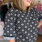 Harvest Haze Curvy Black and White Floral Top