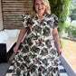 Harvest Hues Curvy Floral Midi Dress