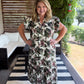Harvest Hues Curvy Floral Midi Dress