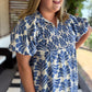 Heat Wave Curvy Denim Blue Abstract Midi Dress