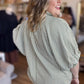 Herbal Rhythm Curvy Olive Stripe Dolman Top
