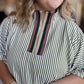 Herbal Rhythm Curvy Olive Stripe Dolman Top