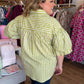 Hey There, Honeydew Plus-Size Green Stripe Top