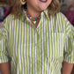Hey There, Honeydew Plus-Size Green Stripe Top