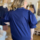 Hey there, Stud Curvy Navy Studded Shirt