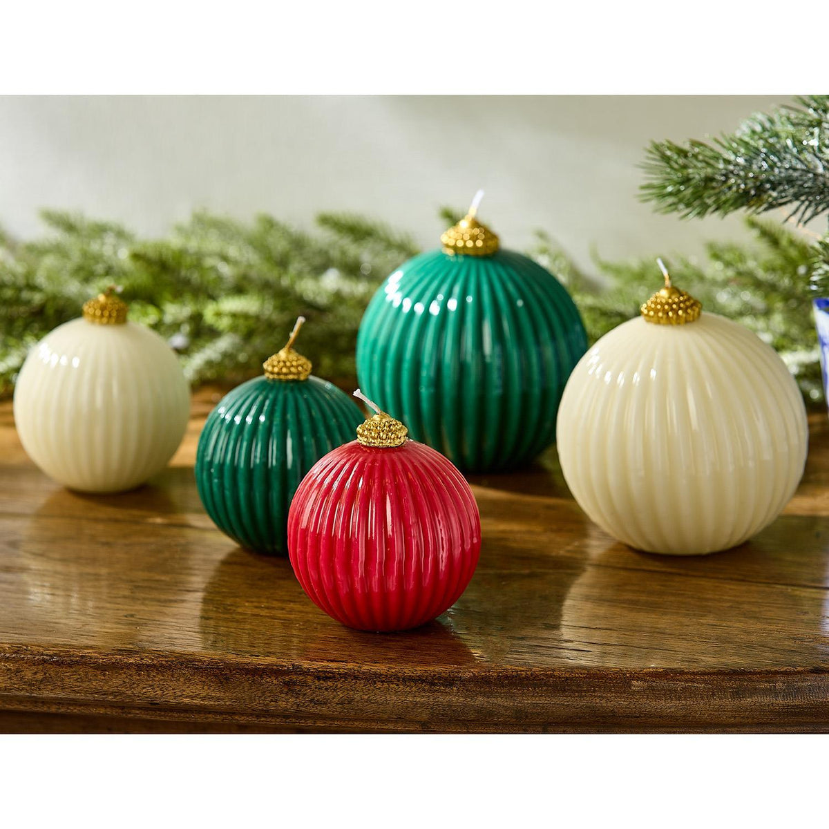 High-Gloss Ornament Ball Candles