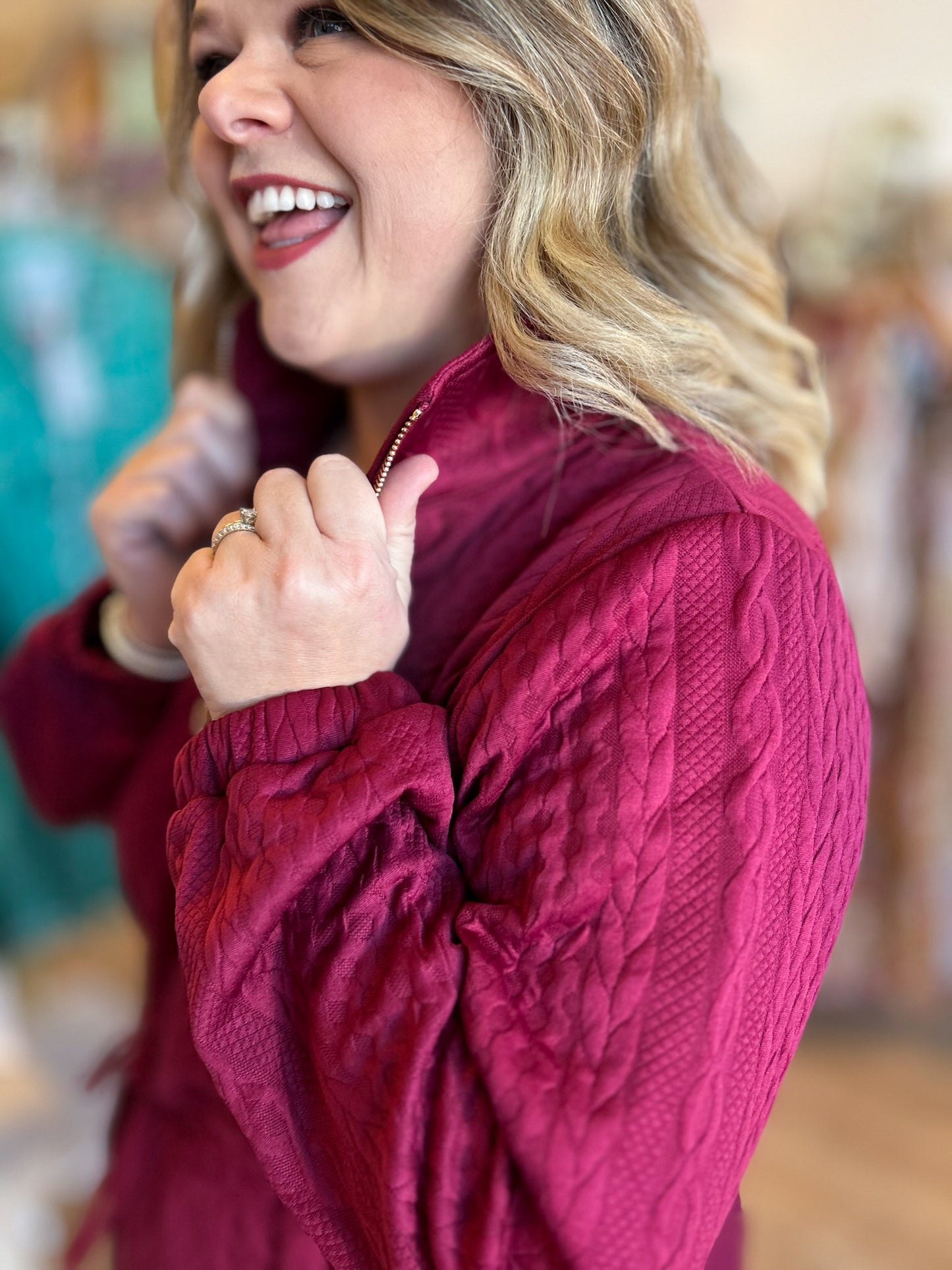 Holly Berry Curvy Zipper Dress