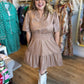 Hot Buttered Rum Plus-Size Tan Leather Dress