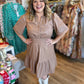 Hot Buttered Rum Plus-Size Tan Leather Dress