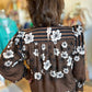 Hot Cocoa Crush Curvy Floral Smocked Top