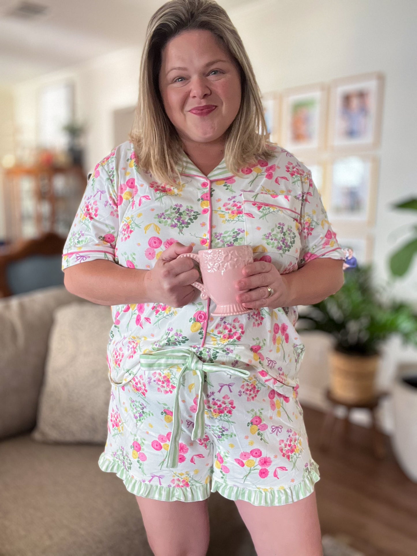 In the Morning When I Rise Pajama Short Set