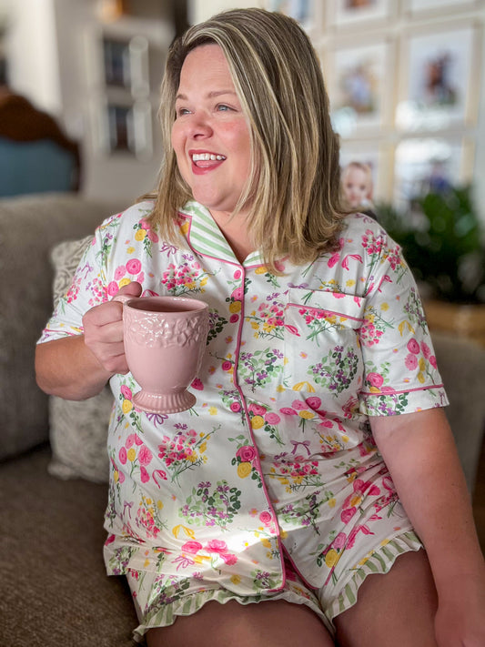 In the Morning When I Rise Pajama Short Set