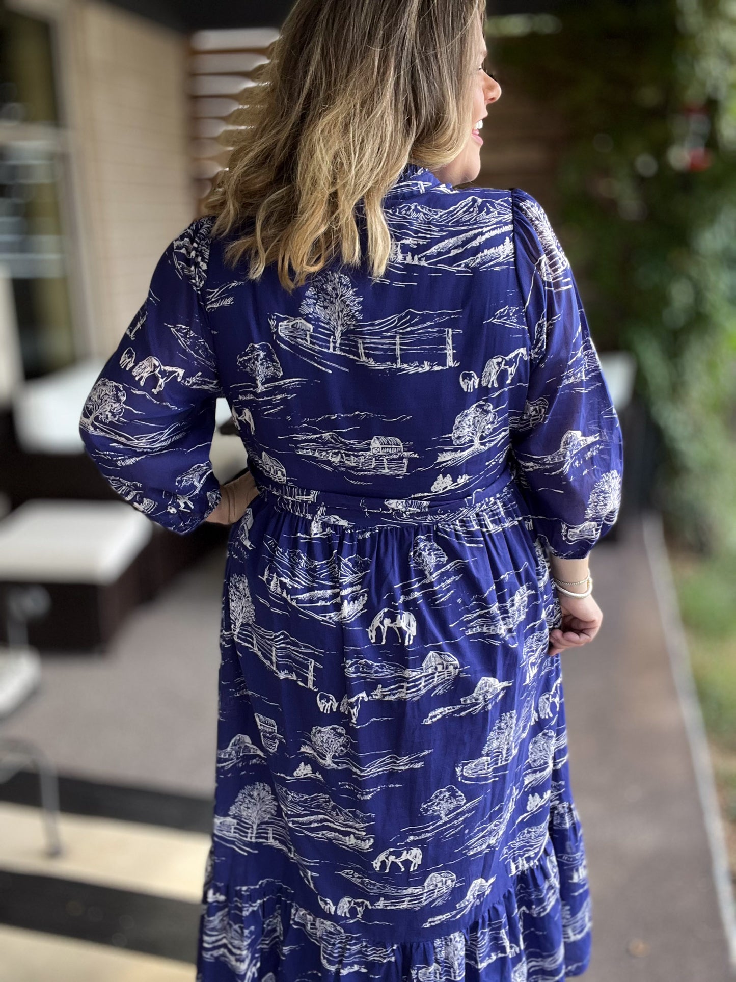 It Takes a Village Plus-Size Toile Maxi Dress