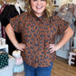 It's Butterfly Season Curvy Brown Top
