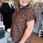 It's Butterfly Season Curvy Brown Top