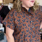 It's Butterfly Season Curvy Brown Top