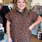 It's Butterfly Season Curvy Brown Top