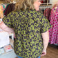 It's Butterfly Season Curvy Olive Top