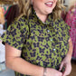 It's Butterfly Season Curvy Olive Top