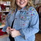 It's a Rhinestone World Light Denim Jewel Jacket