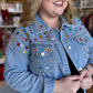 It's a Rhinestone World Light Denim Jewel Jacket