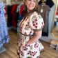 Japanese Tea Gardens Ecru Floral Dress