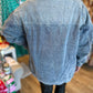 Jingle & Bling Plus-Size Studded Denim Jacket
