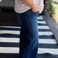 Judy Blue High Waist Claudia Ankle Wide Dark Wash Jeans