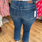 Judy Blue High Waist Vintage Wash Release Hem Kick Flare