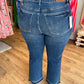 Judy Blue High Waist Vintage Wash Release Hem Kick Flare