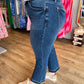 Judy Blue High Waist Vintage Wash Release Hem Kick Flare