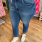 Judy Blue High Waist Vintage Wash Release Hem Kick Flare