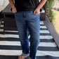 Judy Blue Mid Rise Billie Boyfriend Dark Wash Jeans