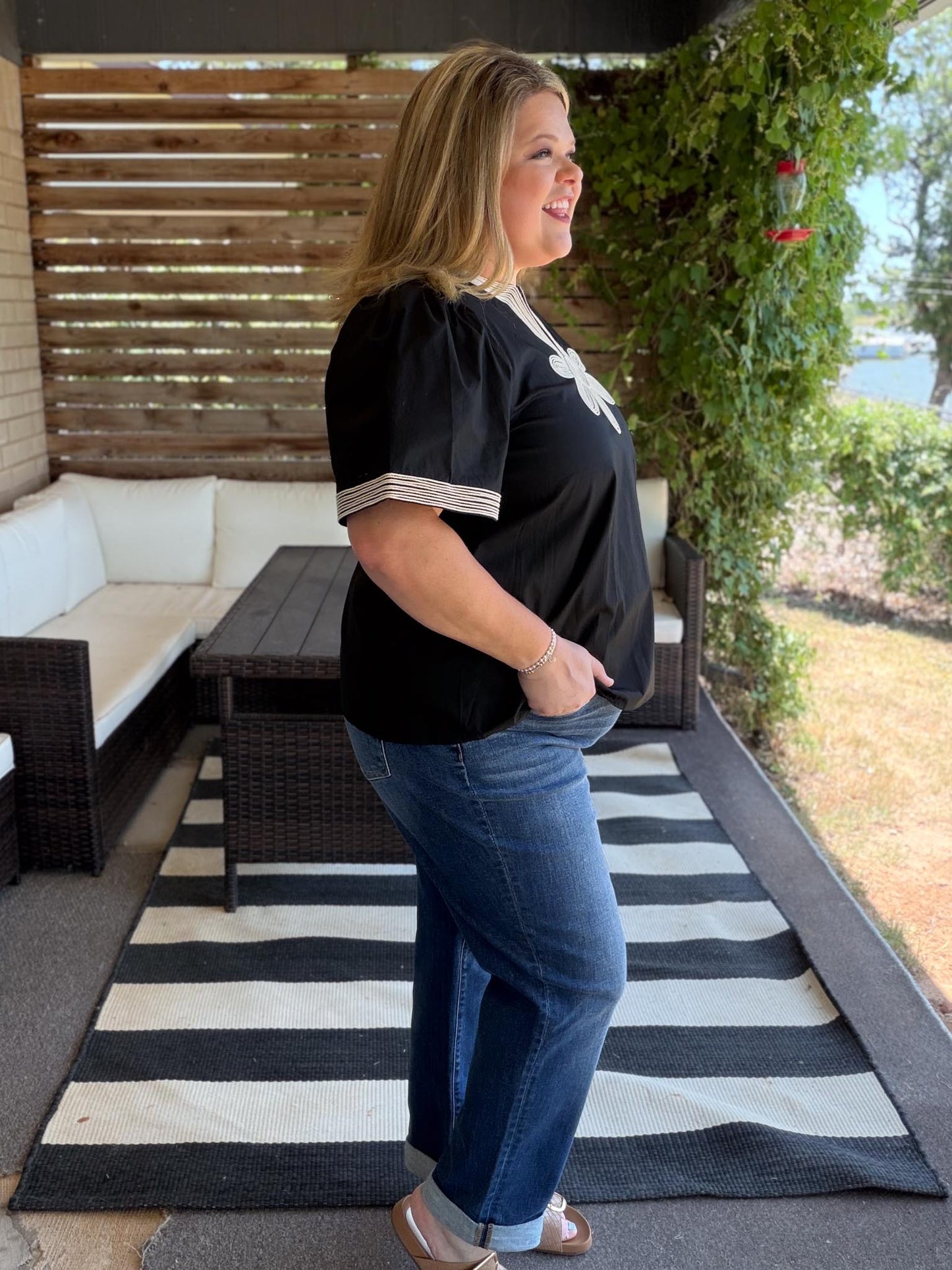Judy Blue Mid Rise Billie Boyfriend Dark Wash Jeans