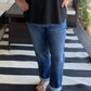 Judy Blue Mid Rise Billie Boyfriend Dark Wash Jeans