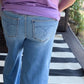 Judy Blue Mid Rise Claudia Ankle Wide Medium Wash Jeans