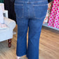 Judy Blue Plus-Size High Waist Amy Kick Flare Dark Jeans
