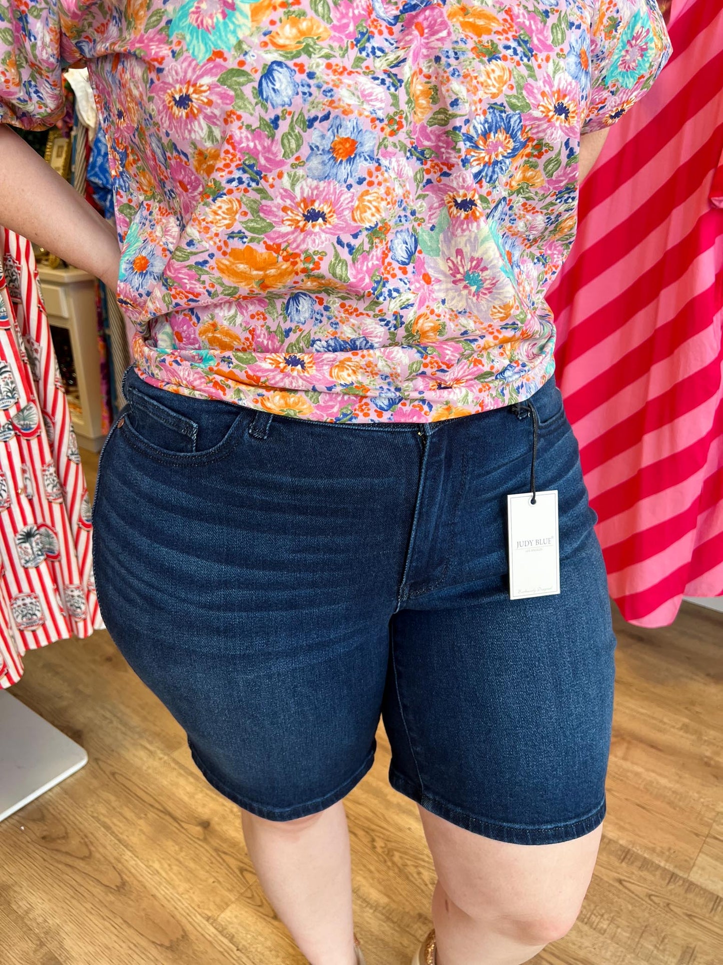Judy Blue Plus-Size Dark Wash Shorts
