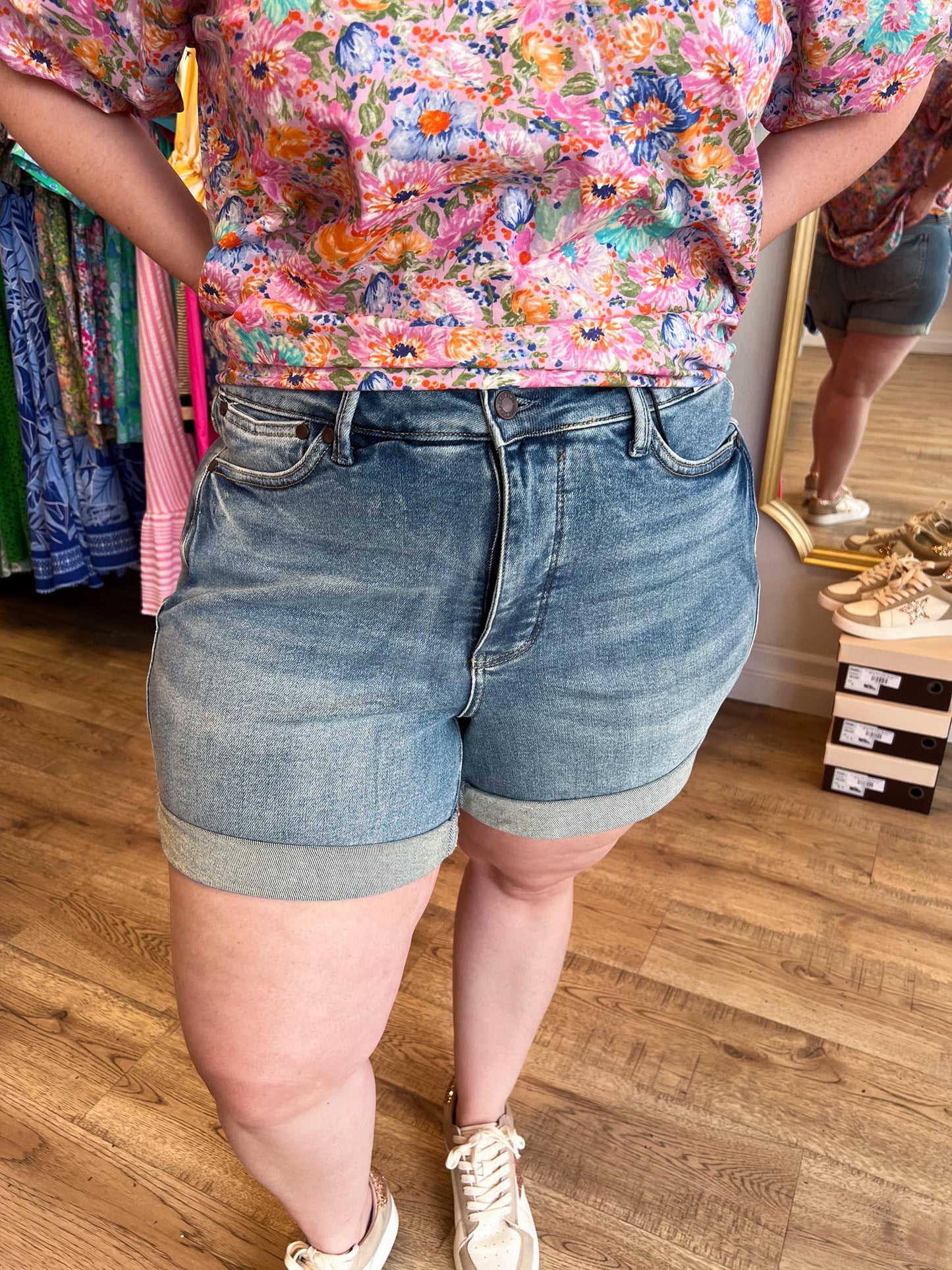 Judy Blue Plus-Size Light Wash Shorts