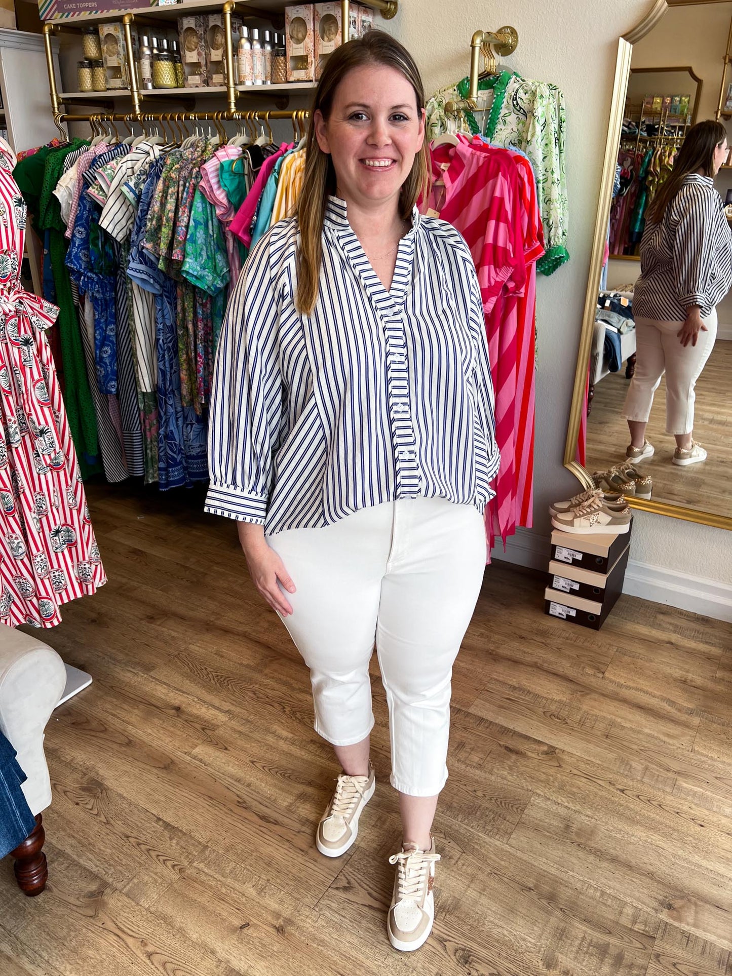 Judy Blue Plus-Size White Capri Pants