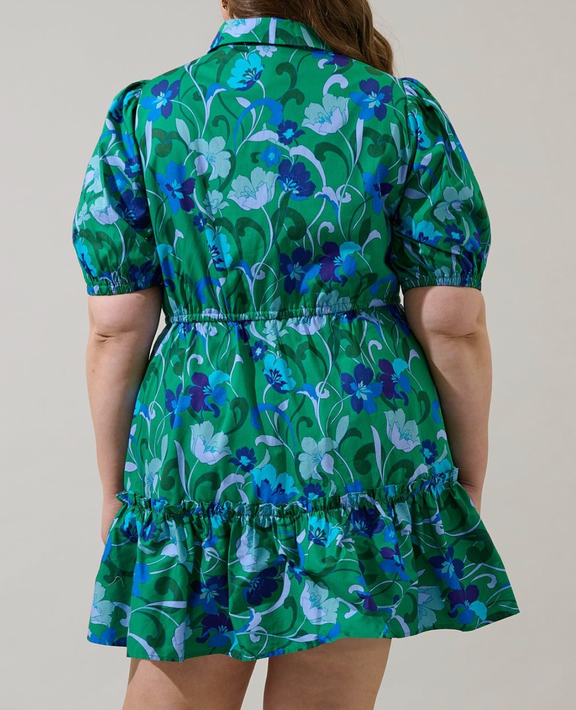 Blooming Faith Plus-Size Mini Dress