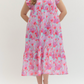 Vivid Bloom Lavender Midi Dress