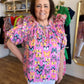 "Come Fly with Me" Pink Butterfly Blouse