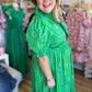 "Bloom Where You Are Planted" Curvy Green Vine Floral Maxi Dress