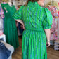 "Bloom Where You Are Planted" Curvy Green Vine Floral Maxi Dress