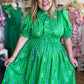 "Bloom Where You Are Planted" Curvy Green Vine Floral Maxi Dress