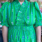 "Bloom Where You Are Planted" Curvy Green Vine Floral Maxi Dress