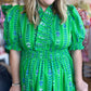 "Bloom Where You Are Planted" Curvy Green Vine Floral Maxi Dress