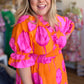 "Blooming Beauty" Curvy Orange & Pink Floral Maxi