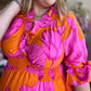 "Blooming Beauty" Curvy Orange & Pink Floral Maxi